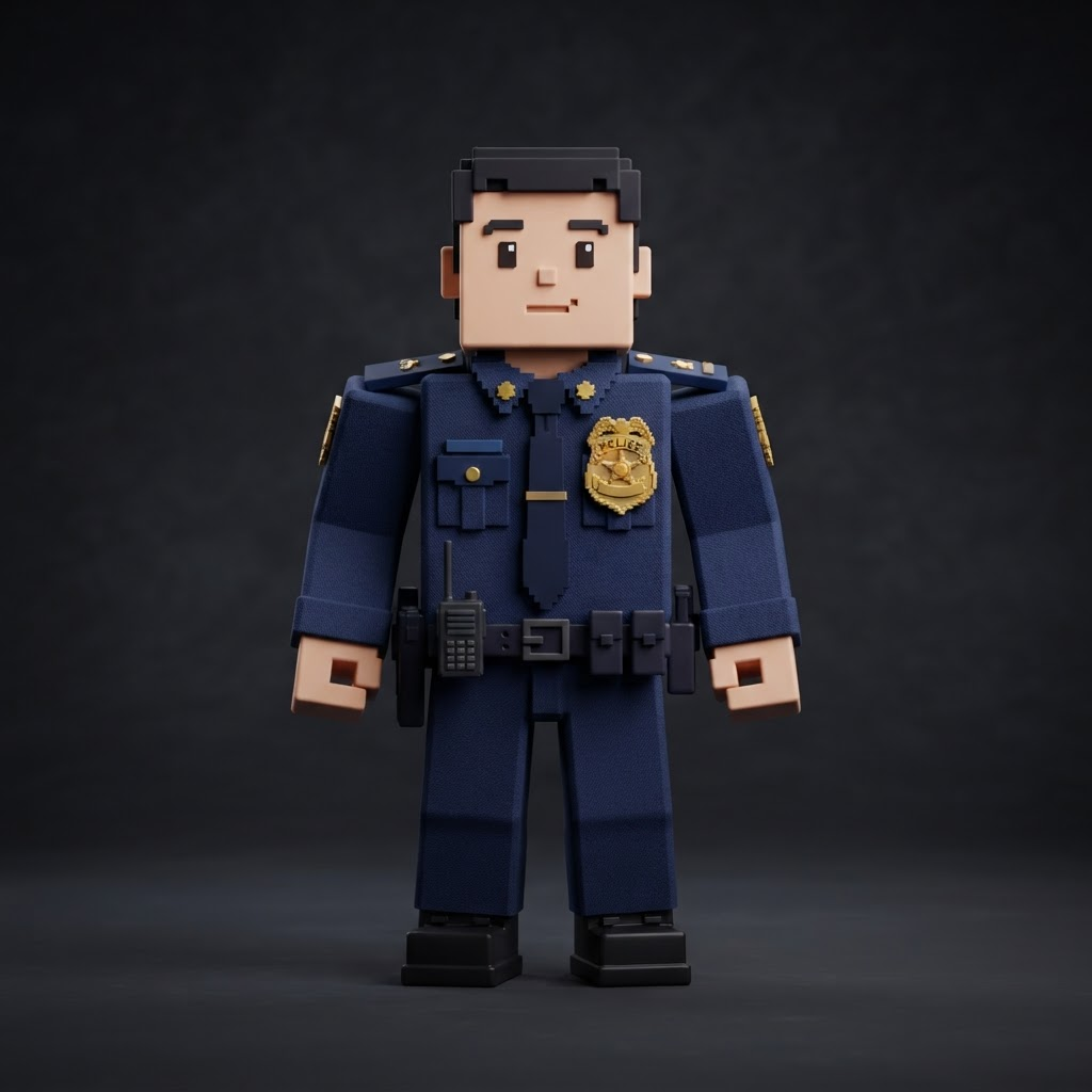 Navy police officer uniform with badge — Roblox shirt template 585x559 transparent PNG